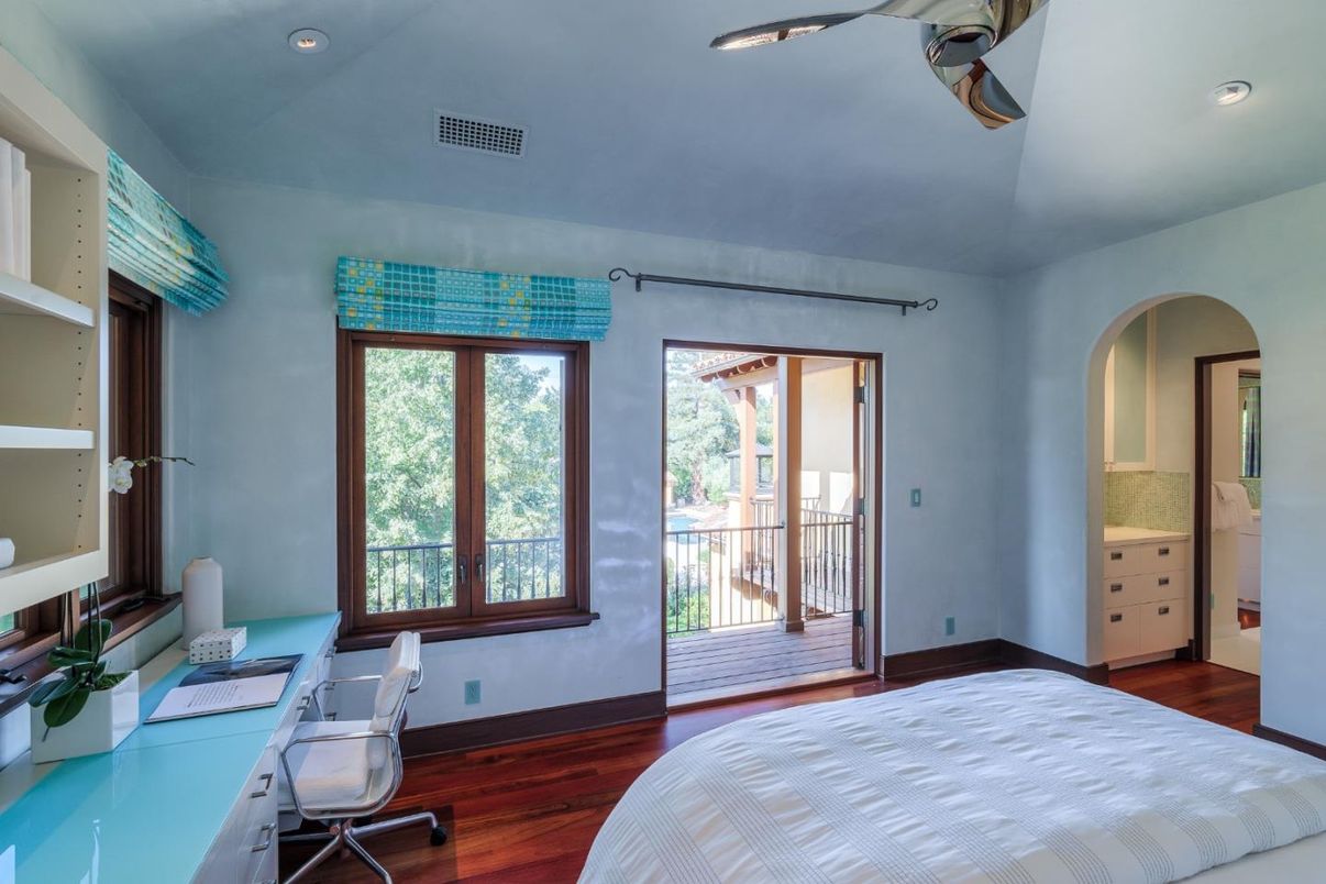 Bedroom, Home Office, Interior, Recessed Lighting, Wood Texture Flooring