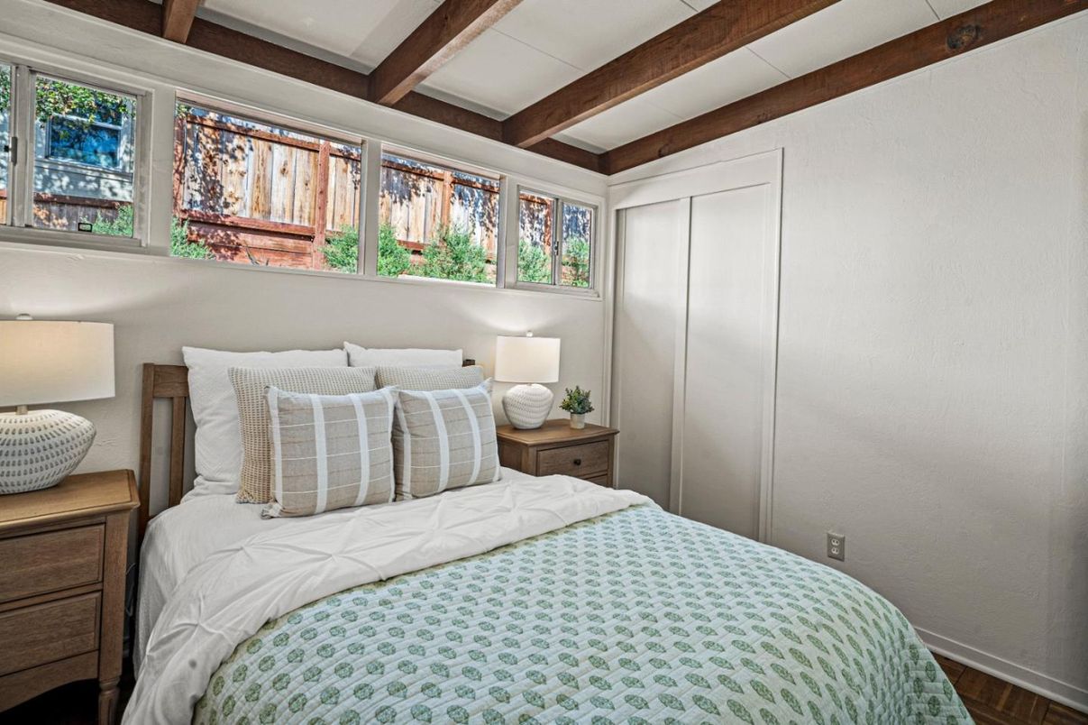 Bedroom, Interior, Wooden Beams, Wood Texture Flooring