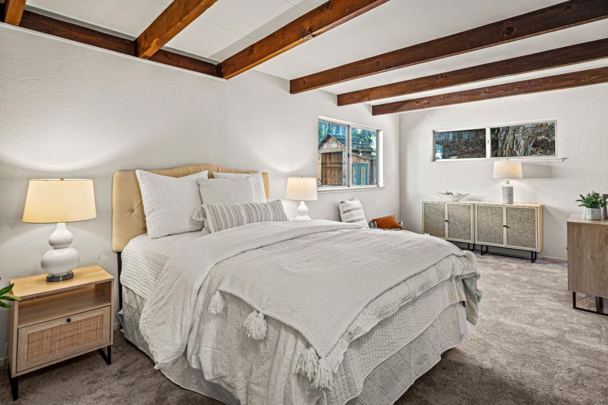 Bedroom, Interior, Wooden Beams