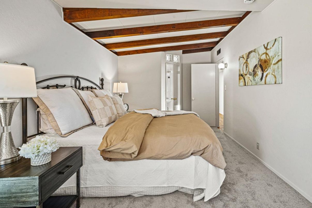 Bedroom, Interior, Wooden Beams