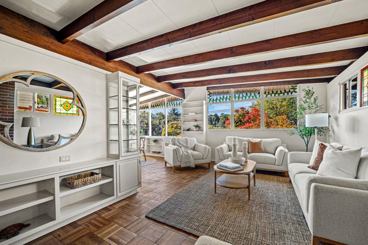 Interior, Living room, Wooden Beams, Wood Texture Flooring