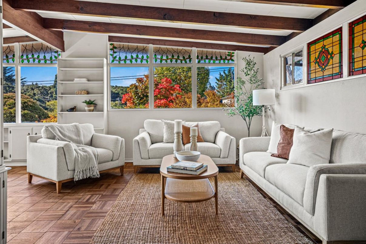 Interior, Living room, Wooden Beams, Wood Texture Flooring