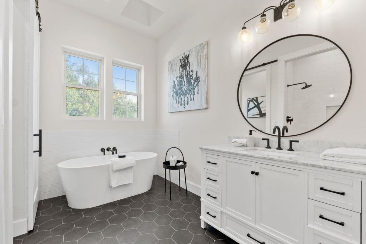 Bathroom, Dual Sink Vanities, Free Standing Baths, Interior