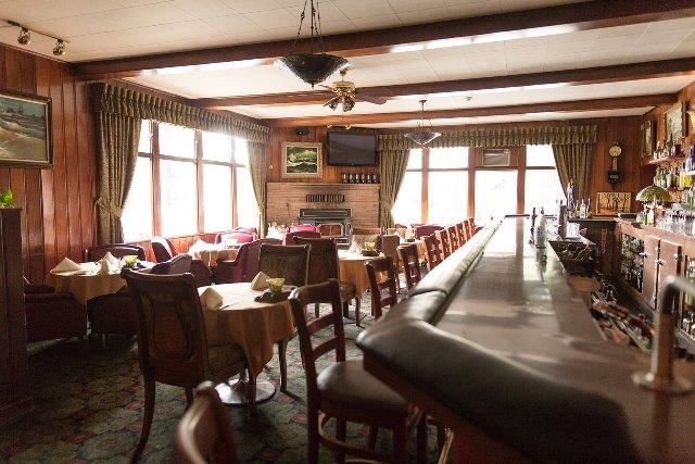 Dining room, Fireplace, Interior, Living room, Stone Walls, Wooden Walls