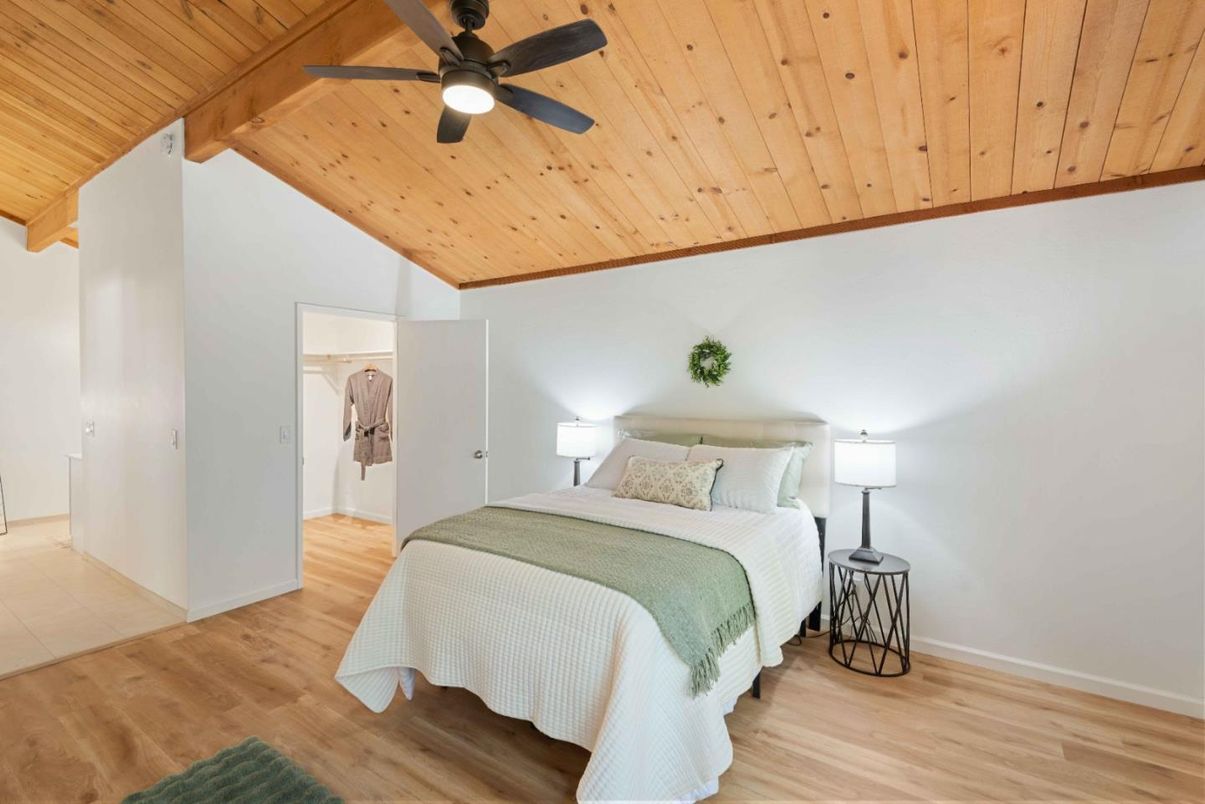 Bedroom, Interior, Wooden Beams, Wooden Ceilings, Wood Texture Flooring
