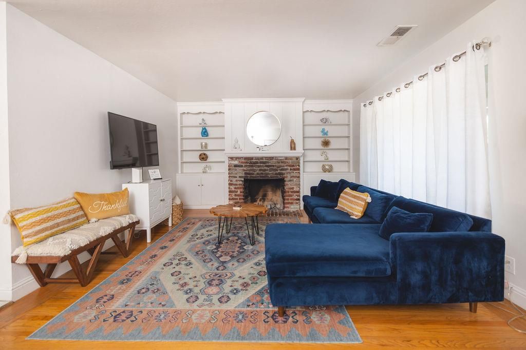 Fireplace, Interior, Living room, Wood Texture Flooring