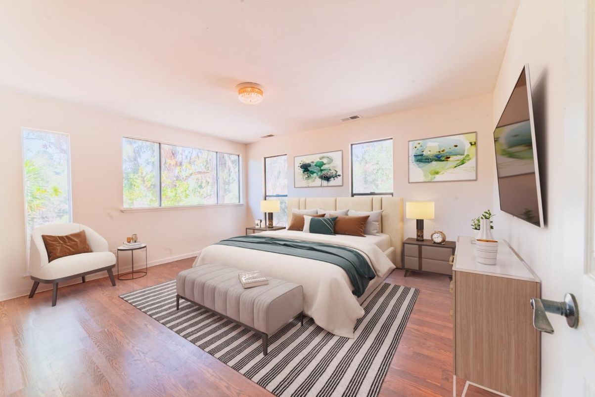 Bedroom, Interior, Wood Texture Flooring
