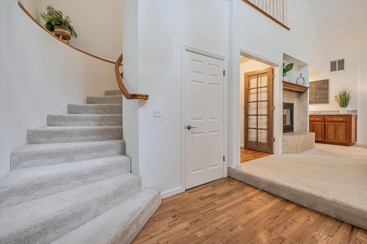 Fireplace, Interior, Wood Texture Flooring