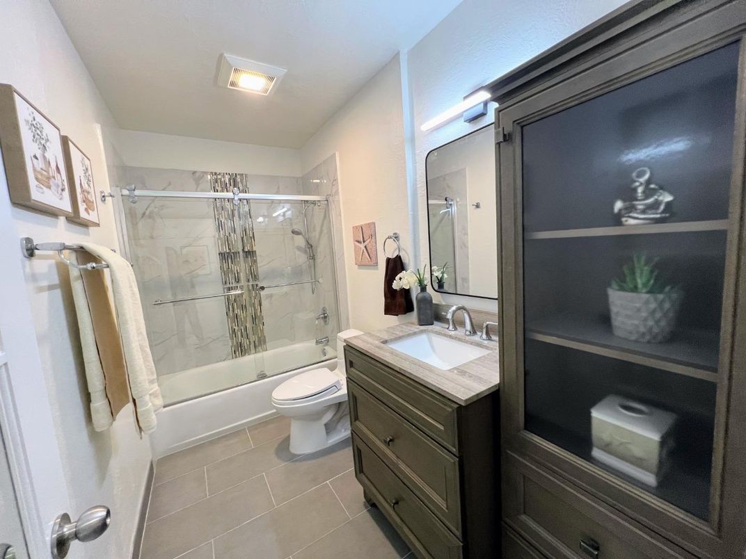 Bathroom, Glass Shower, Interior, Marble Walls