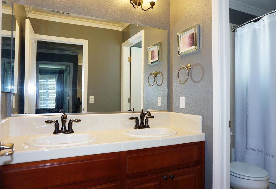 Bathroom, Dual Sink Vanities, Interior, Tile Countertops