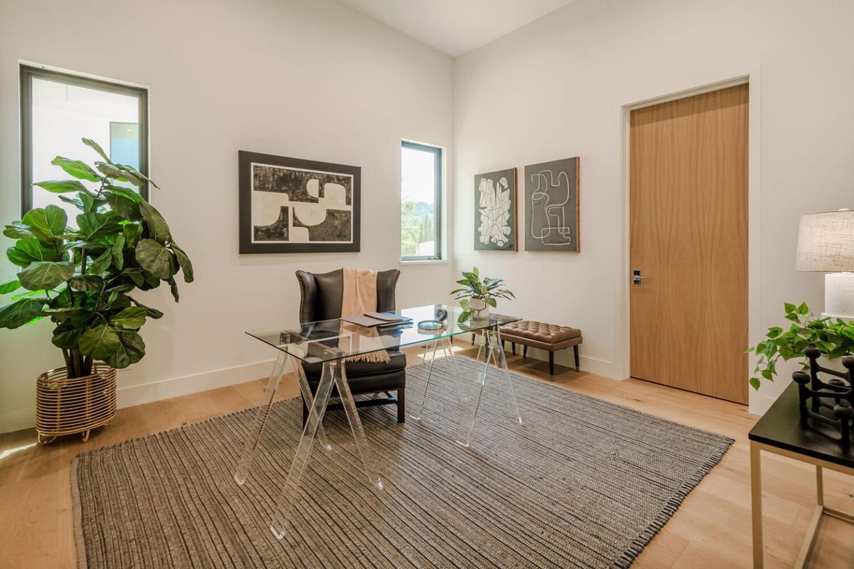 Home Office, Interior, Wood Texture Flooring