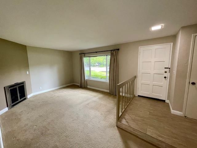 Empty room, Fireplace, Interior, Recessed Lighting