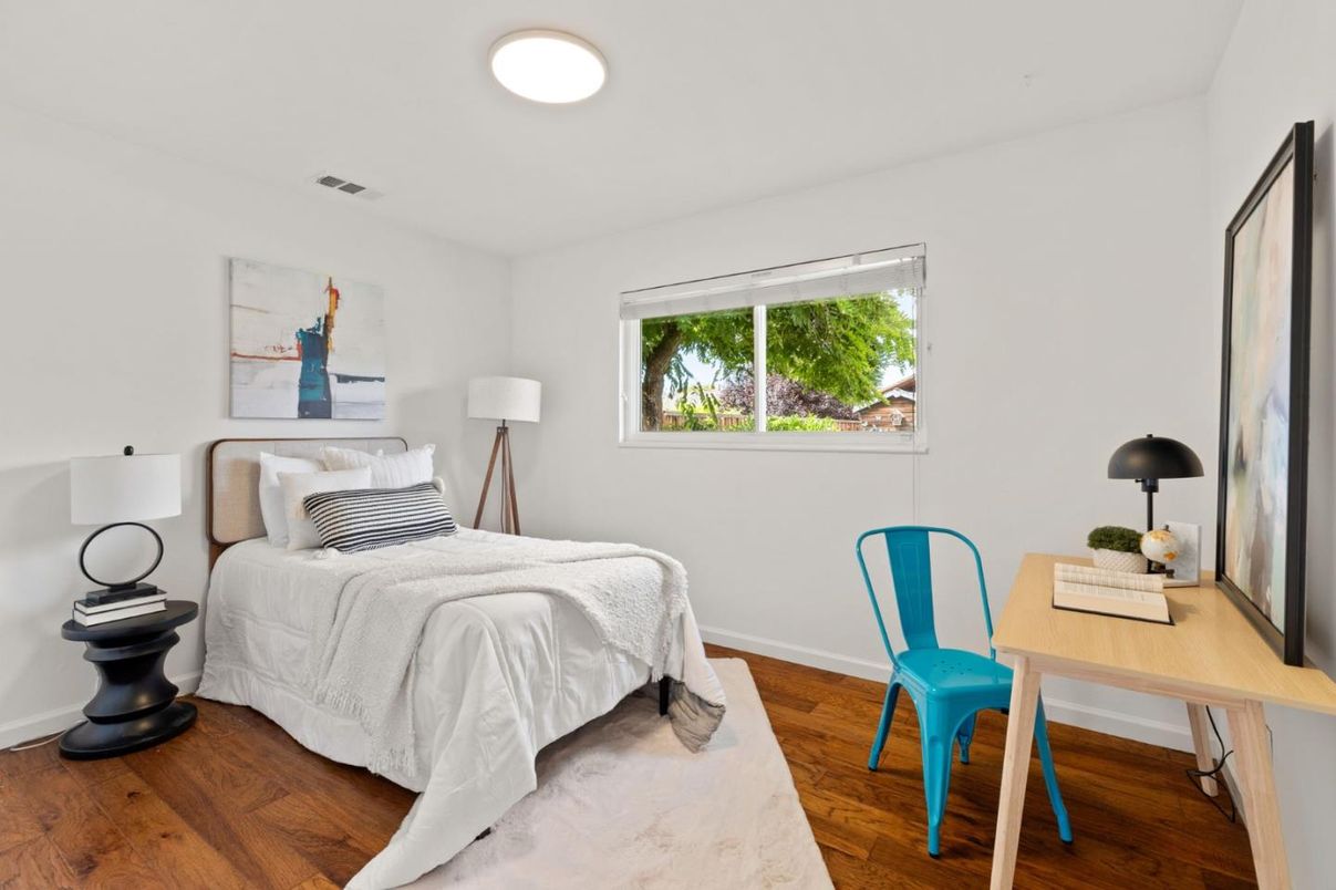 Bedroom, Home Office, Interior, Wood Texture Flooring