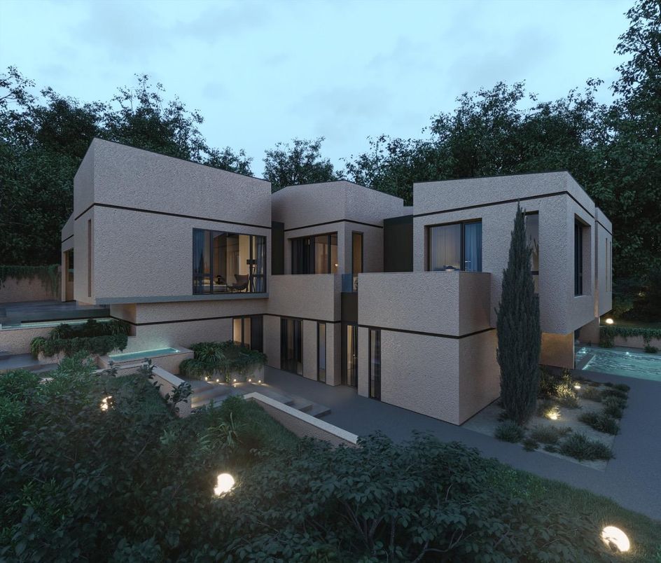 Exterior, Facade, Modern