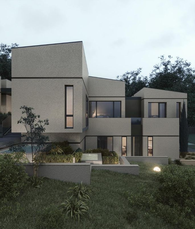 Backyard, Exterior, Facade, Modern