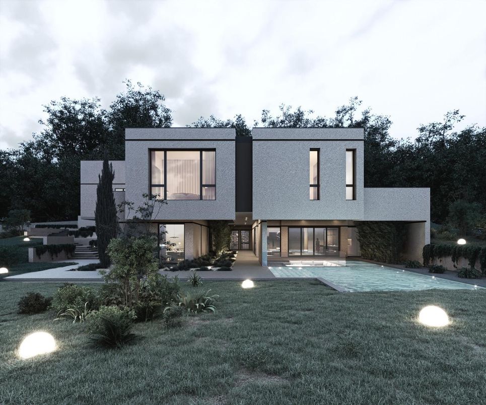 Backyard, Exterior, Facade, Modern