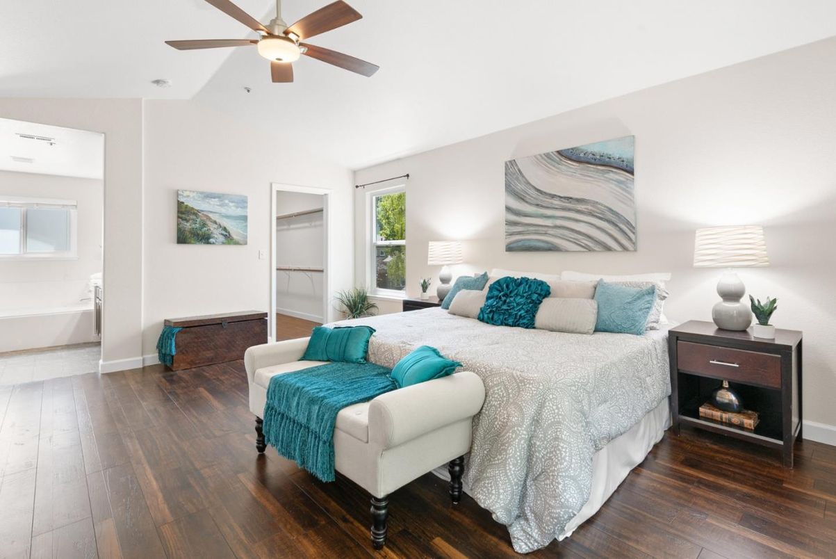 Bedroom, Interior, Wood Texture Flooring