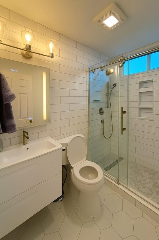Bathroom, Glass Shower, Interior