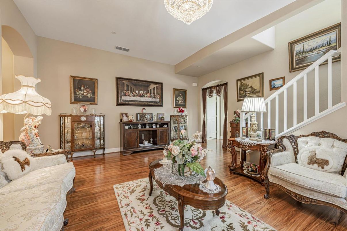 Chandelier, Interior, Living room, Wood Texture Flooring