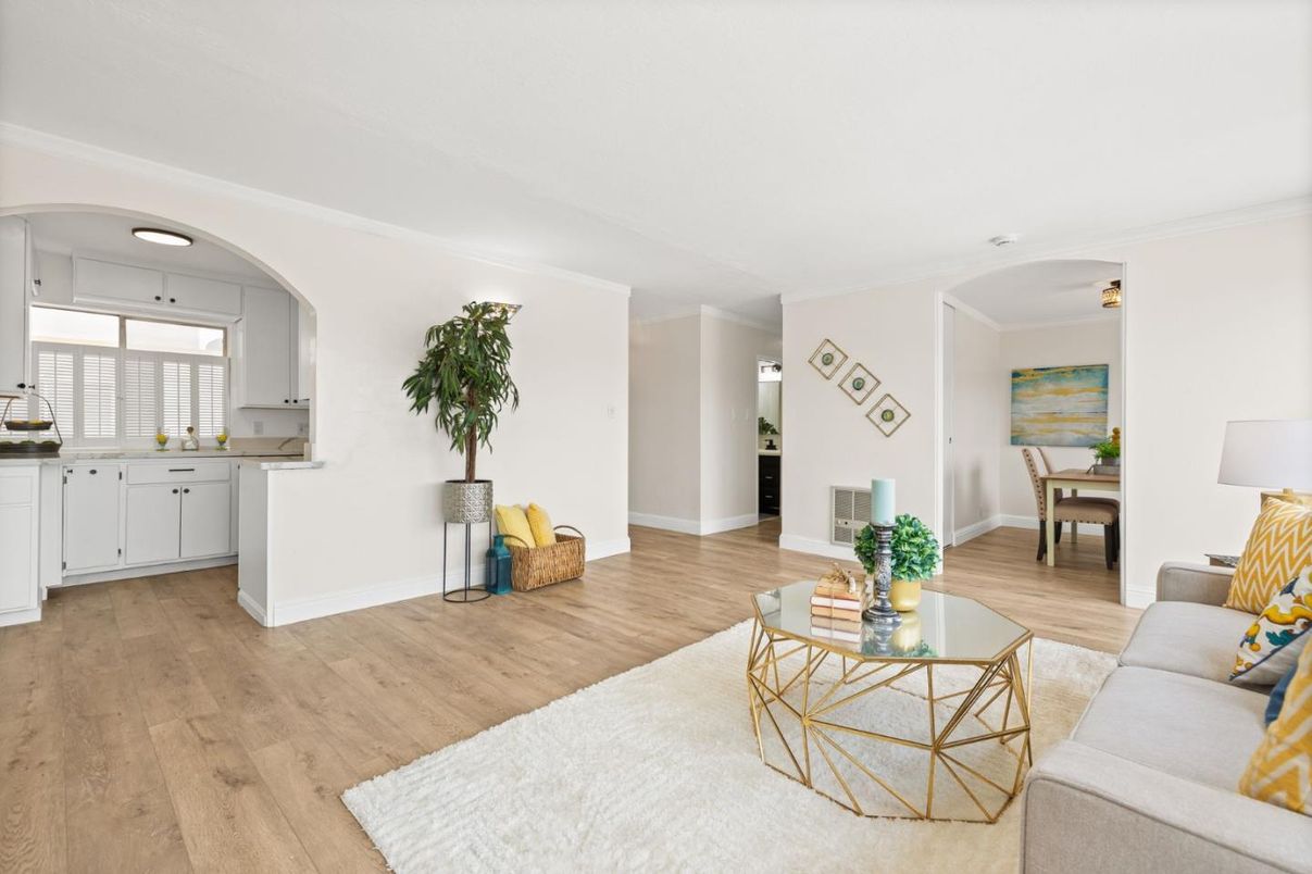 Interior, Kitchen, Living room, Wood Texture Flooring