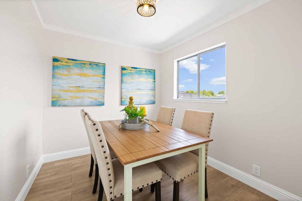 Dining room, Interior, Wood Texture Flooring