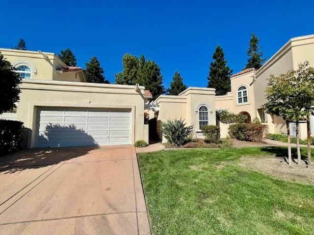 Attached, Backyard, Exterior, Facade, Mediterranean