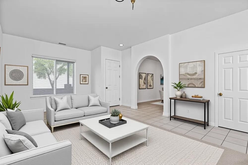 Interior, Living room, Recessed Lighting