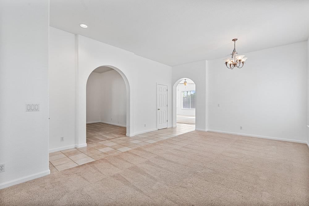 Chandelier, Empty room, Interior, Recessed Lighting