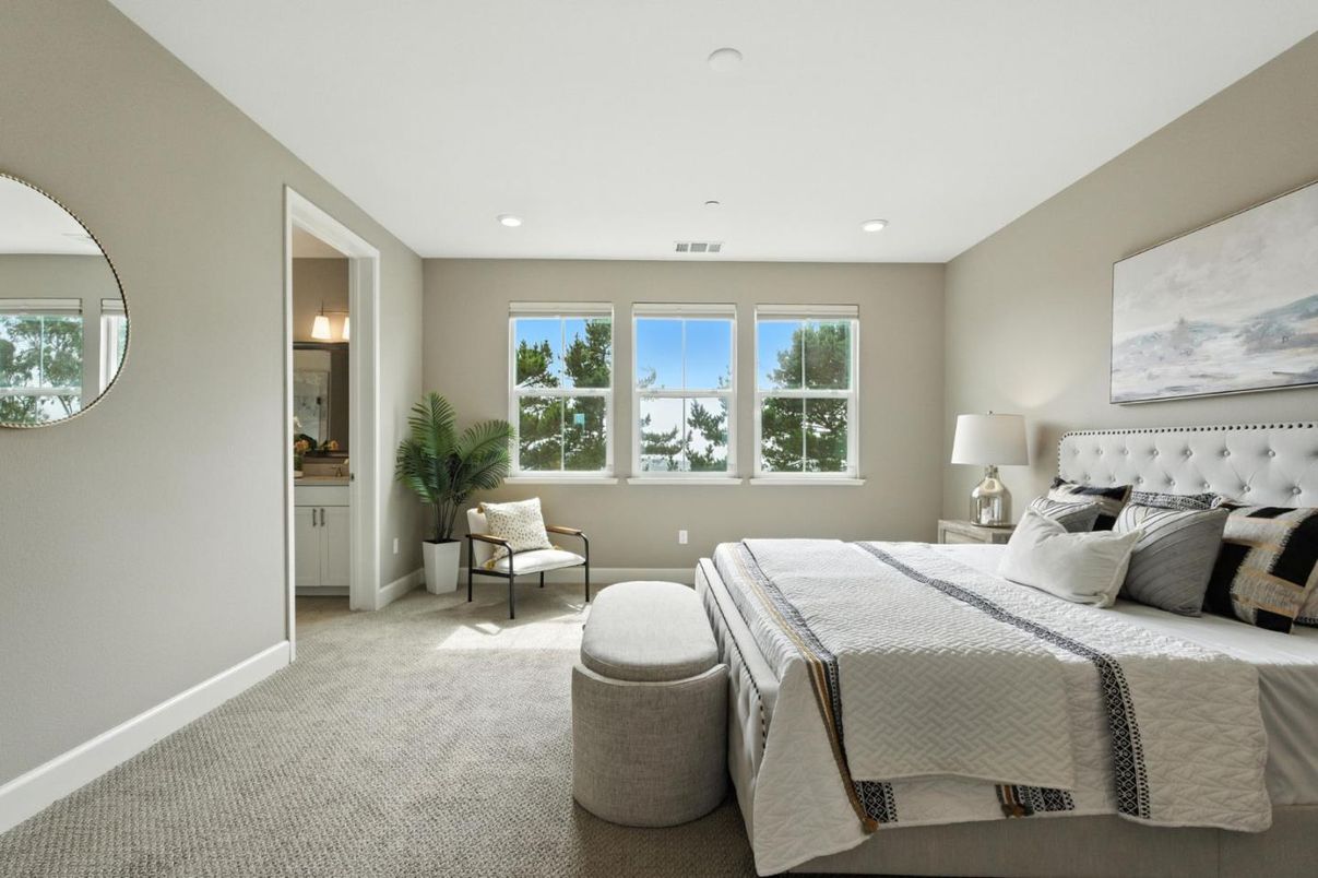 Bedroom, Interior, Recessed Lighting