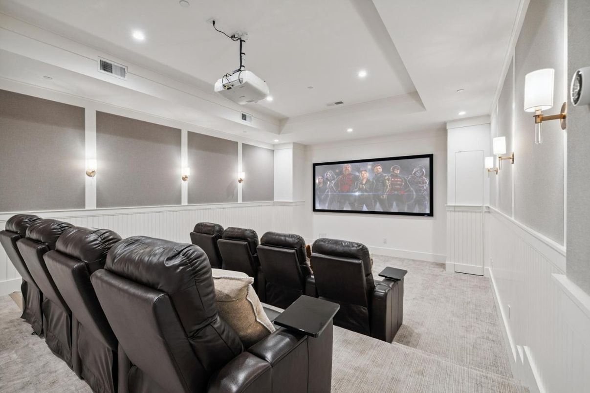 Home Theatre Room, Interior, Projection Screen, Recessed Lighting, Theatre Room