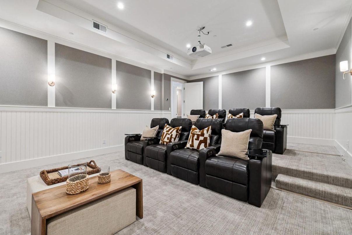 Home Theatre Room, Interior, Projection Screen, Recessed Lighting, Theatre Room