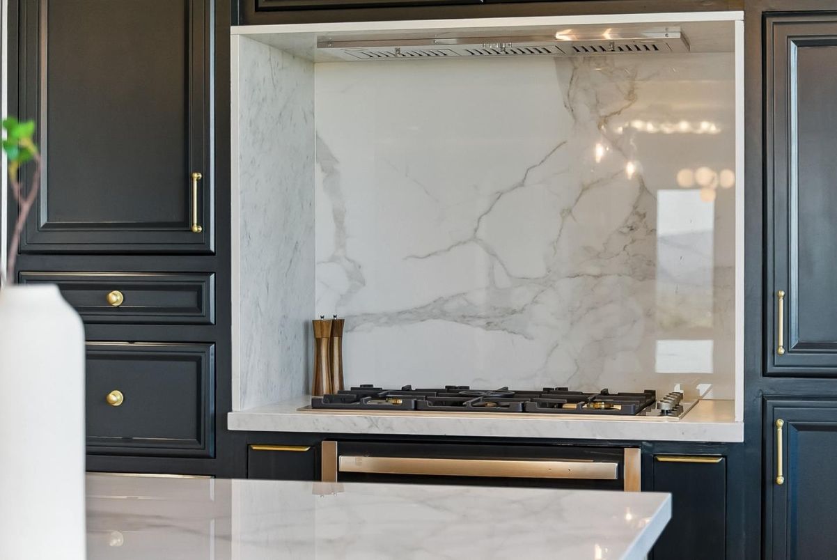 Interior, Kitchen, Marble Walls, Stainless Steel Appliances