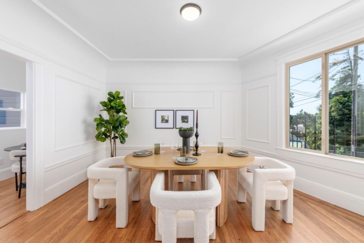 Dining room, Interior, Wood Texture Flooring