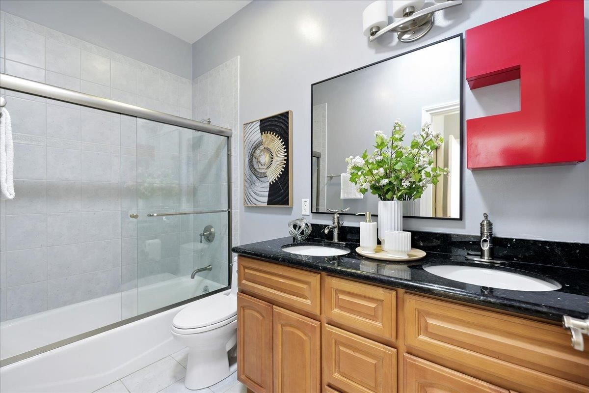 Bathroom, Dual Sink Vanities, Glass Shower, Interior