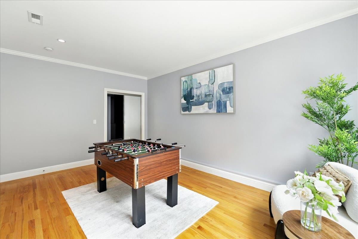 Game Room, Interior, Recessed Lighting, Wood Texture Flooring