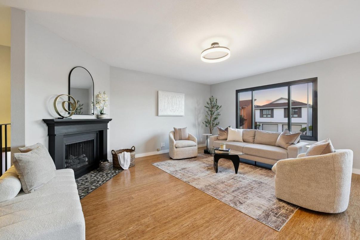 Fireplace, Interior, Living room, Wood Texture Flooring