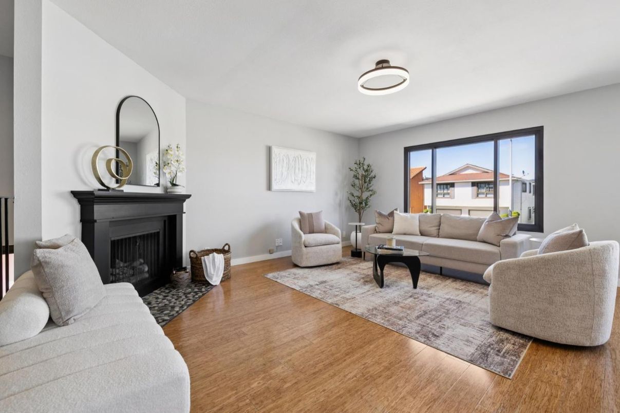 Fireplace, Interior, Living room, Wood Texture Flooring