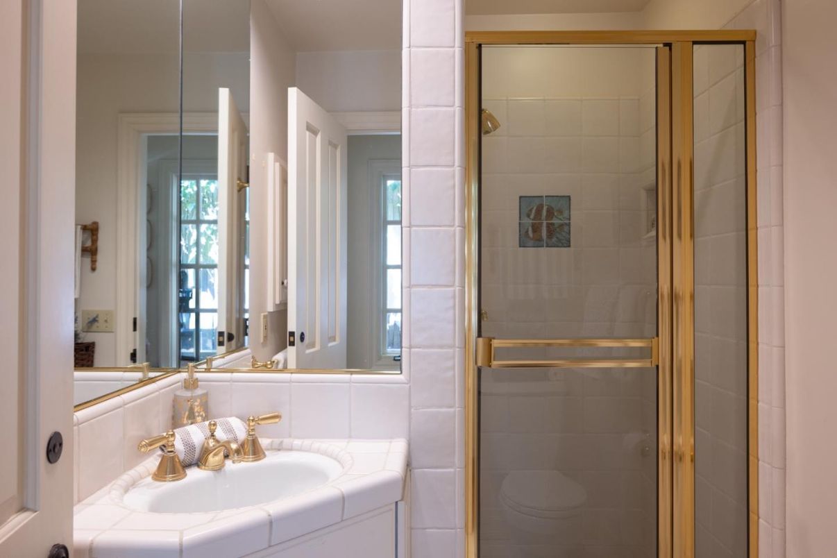 Bathroom, Glass Shower, Interior, Tile Countertops