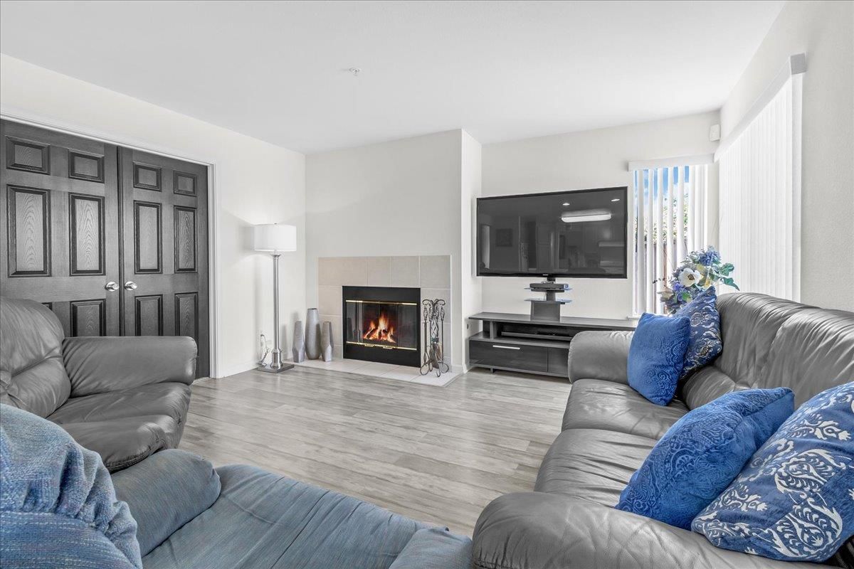 Fireplace, Interior, Living room, Wood Texture Flooring