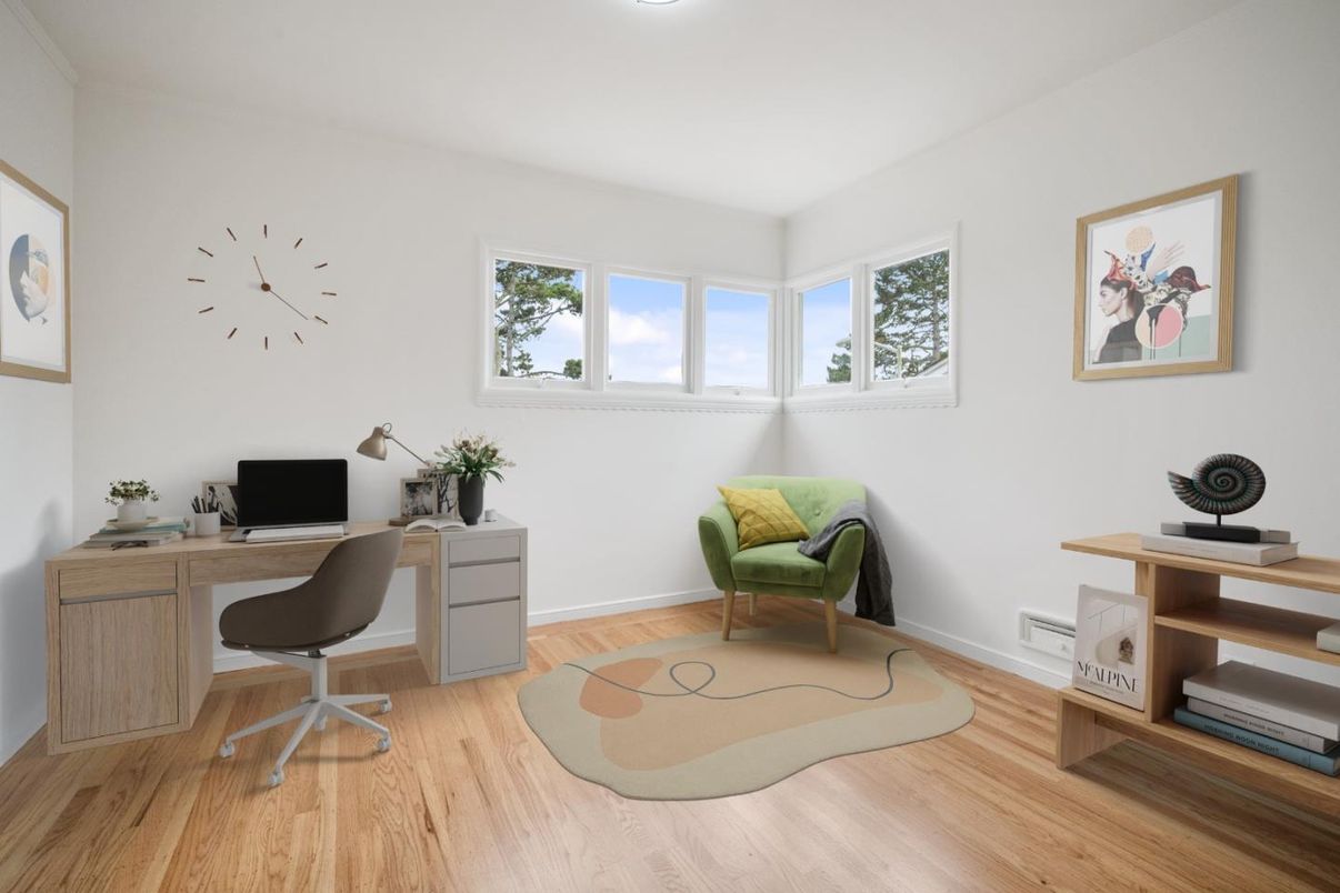 Home Office, Interior, Wood Texture Flooring