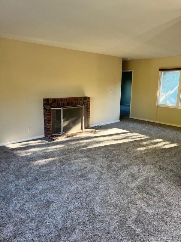 Empty room, Fireplace, Interior
