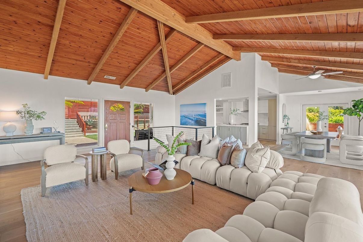 Dining room, Interior, Living room, Wooden Beams, Wooden Ceilings, Wood Texture Flooring