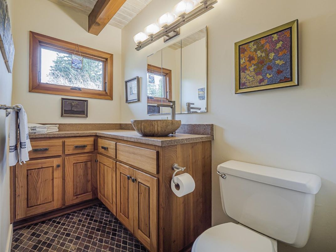 Bathroom, Interior, Wooden Beams