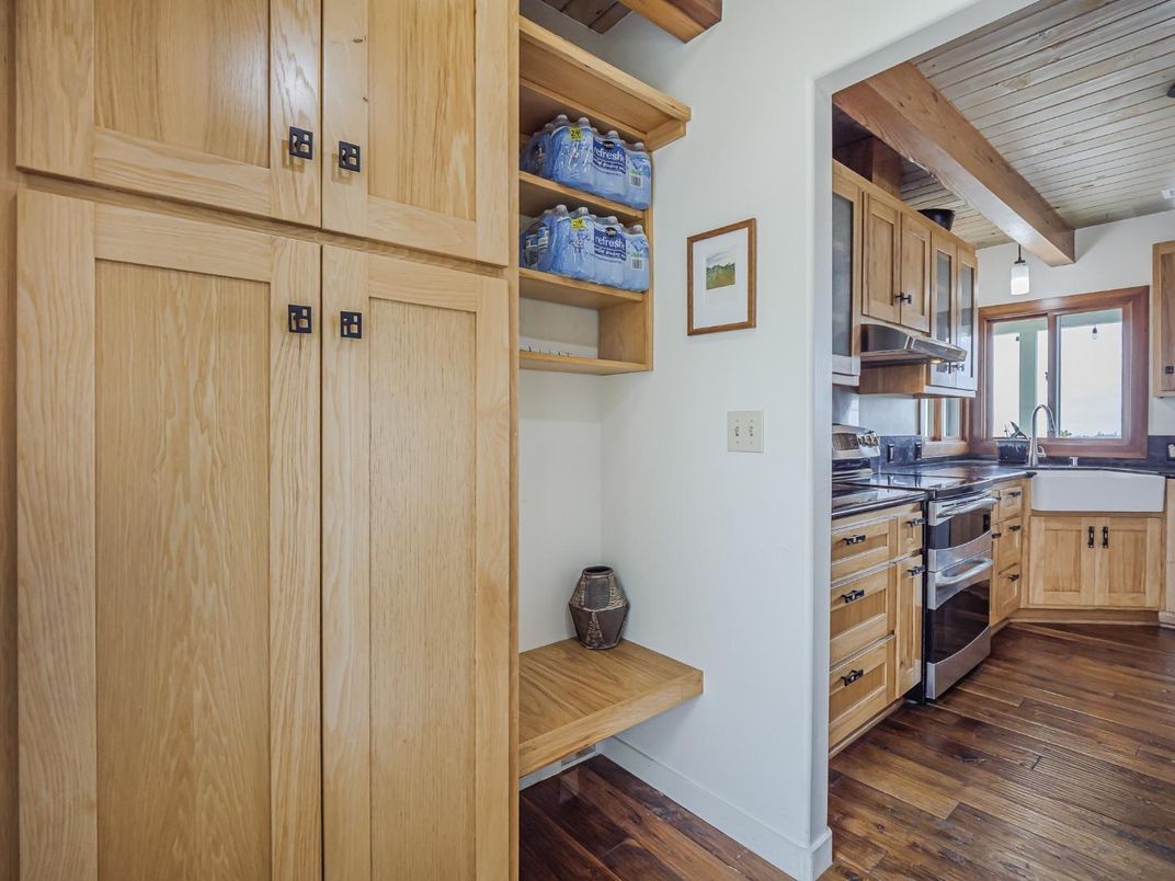 Interior, Kitchen, Stainless Steel Appliances, Wooden Ceilings, Wood Texture Flooring