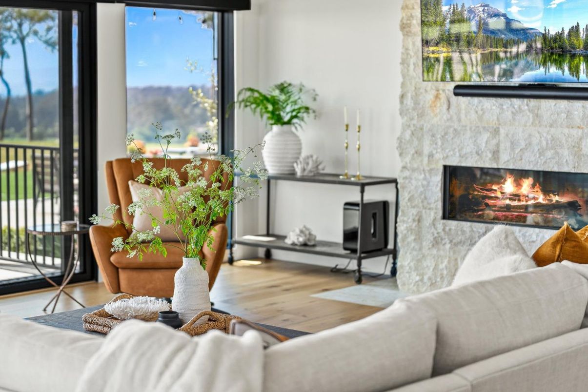 Fireplace, Interior, Living room, Wood Texture Flooring