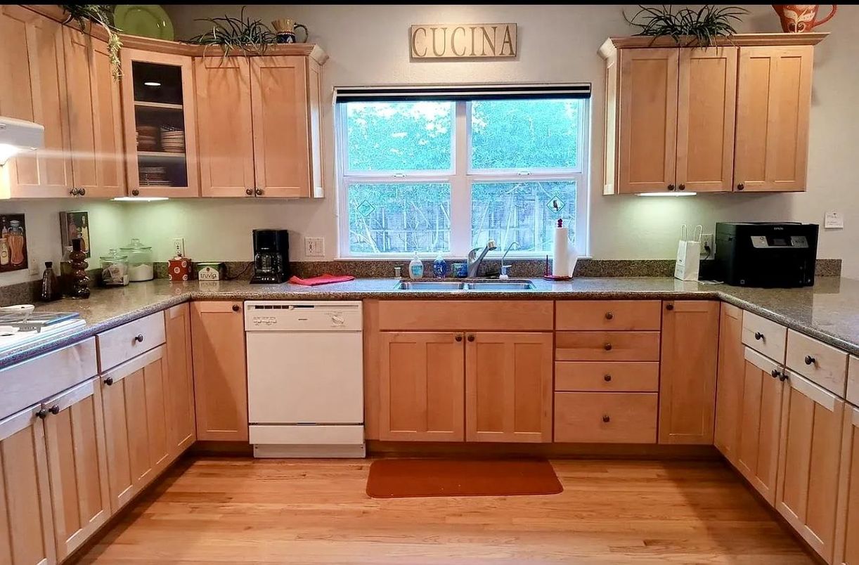 Interior, Kitchen, Wood Texture Flooring