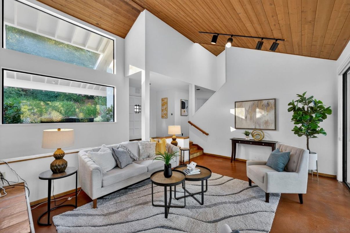 Interior, Kitchen, Pendant Lights, Recessed Lighting, Stainless Steel Appliances, Wooden Beams
