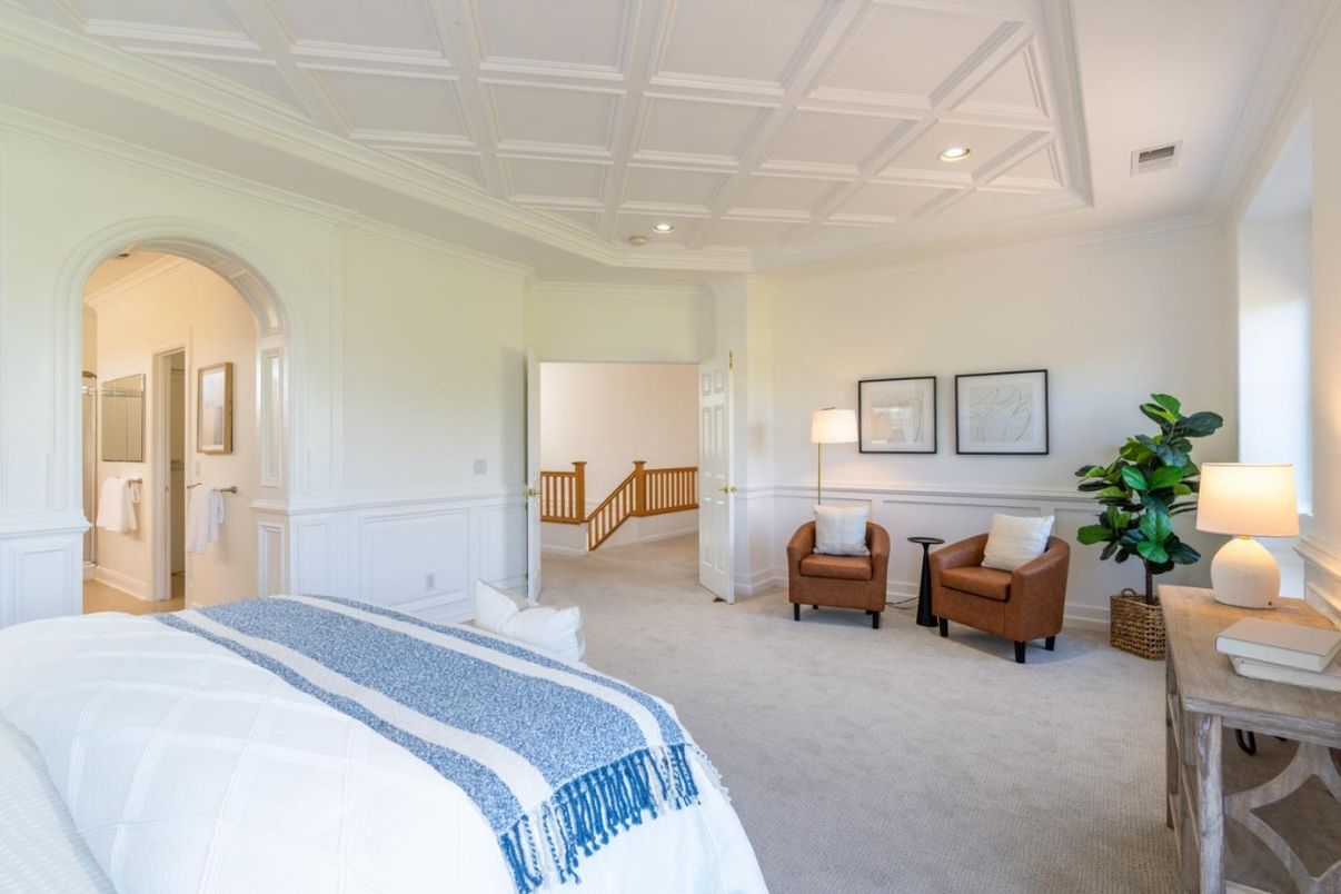 Bedroom, Interior, Recessed Lighting