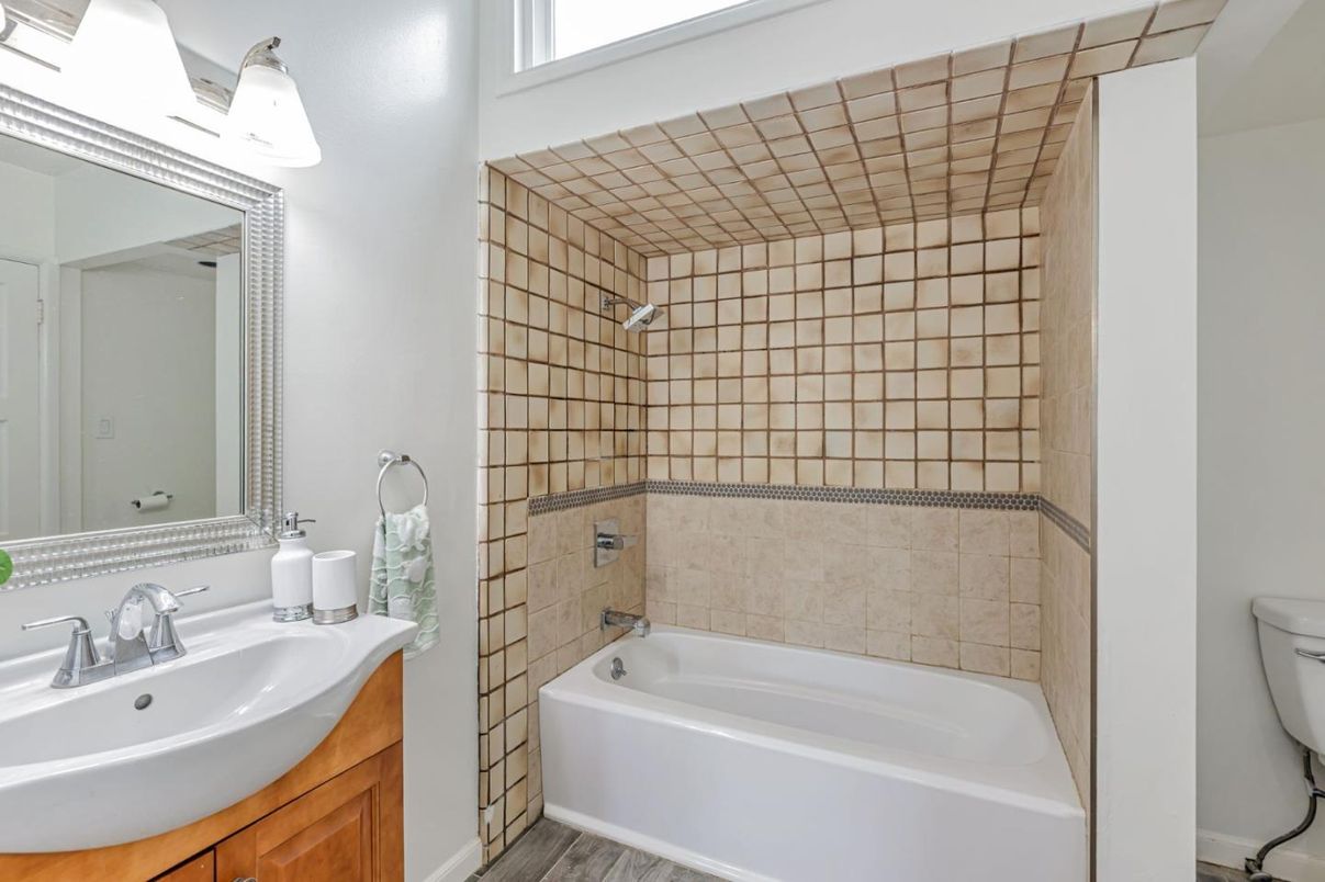Bathroom, Interior, Wood Texture Flooring