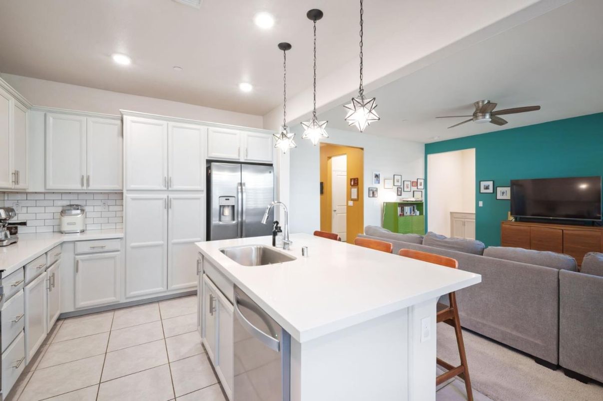 Interior, Kitchen, Pendant Lights, Recessed Lighting, Stainless Steel Appliances